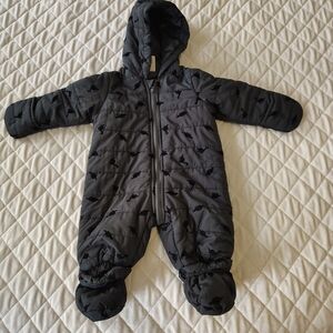 First Impressions Baby Dino Black Snowsuit